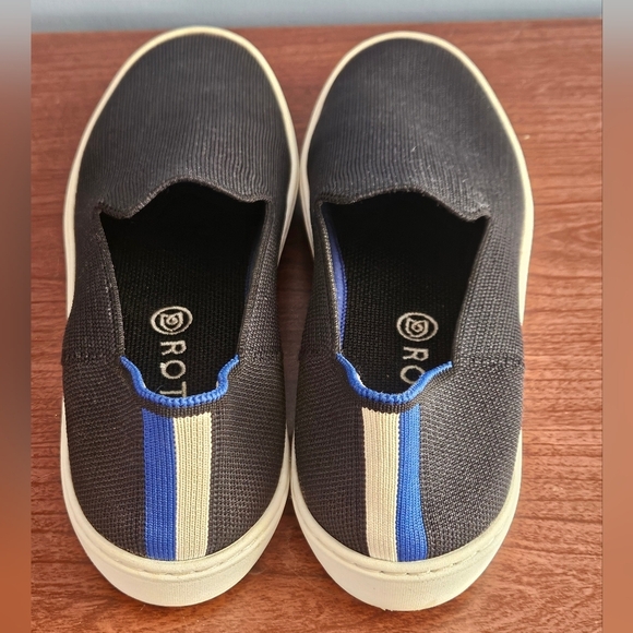 Rothy’s Black The Sneaker Slip On Shoes Women’s Size 8 Comfort Knit - Picture 5 of 9